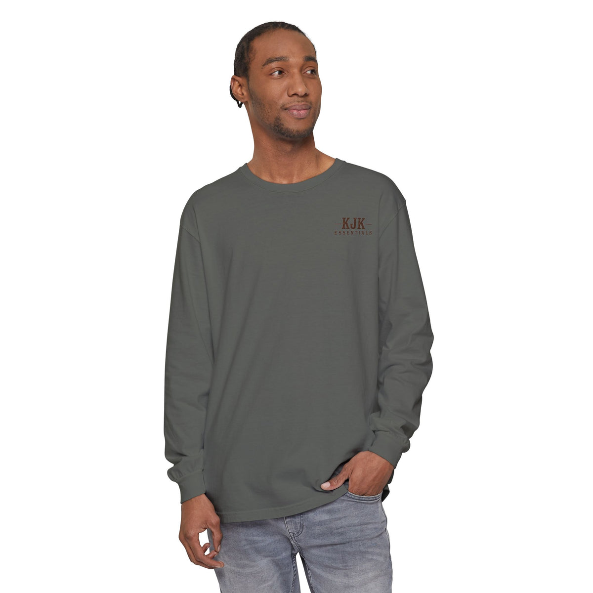 Santa Needs a Break | Western Santa & Longhorn Christmas Long Sleeve Tee for Dad