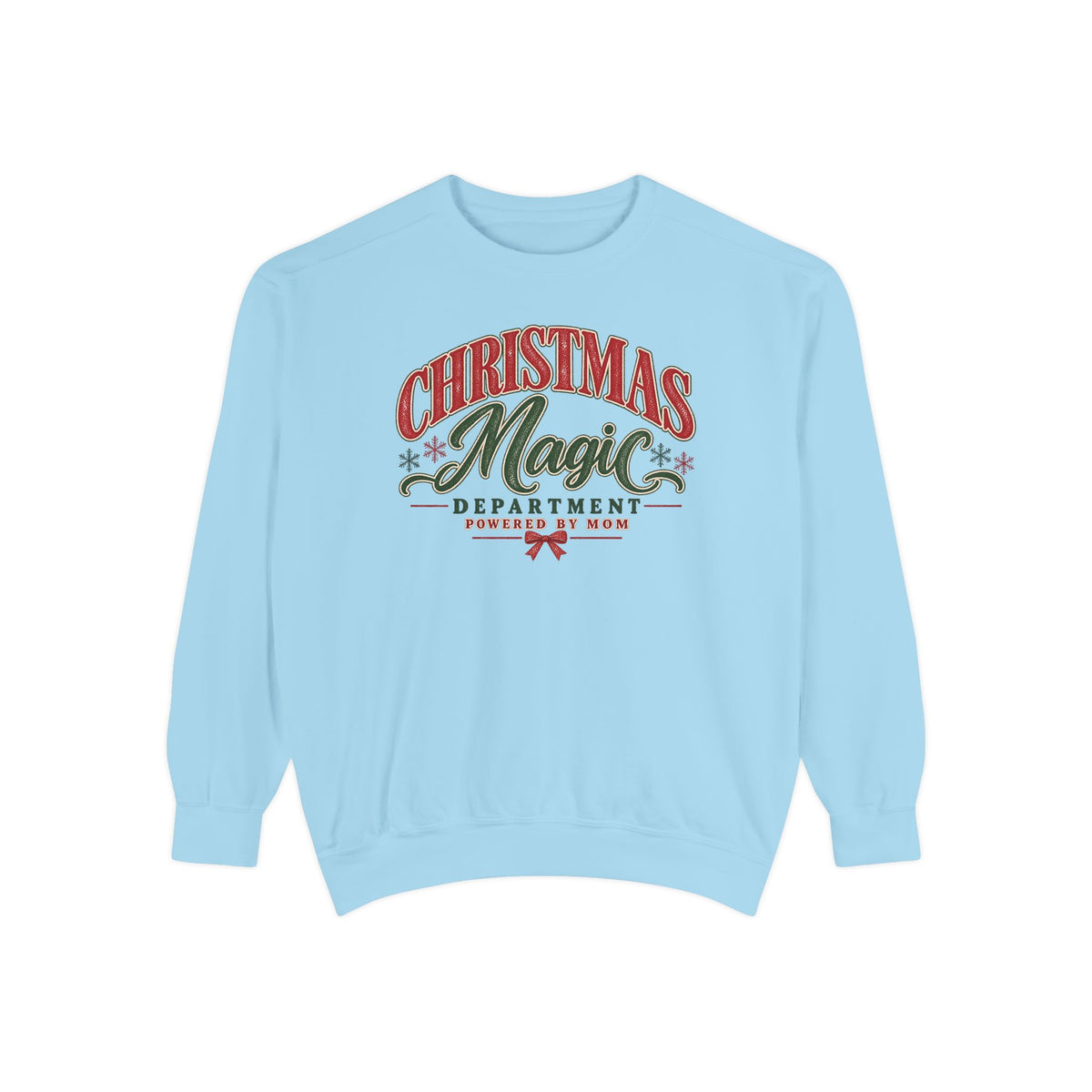 Christmas Magic Department Sweatshirt | Comfort Colors Christmas Crewneck | Mom Christmas Sweatshirt