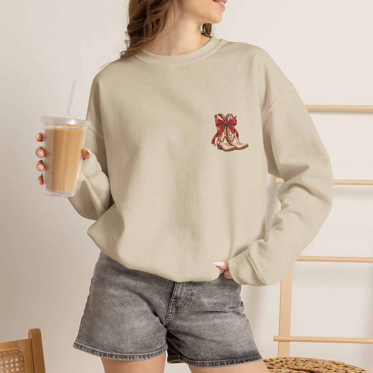 Western Christmas Sweatshirt | December 25th Cowboy Boots Crewneck