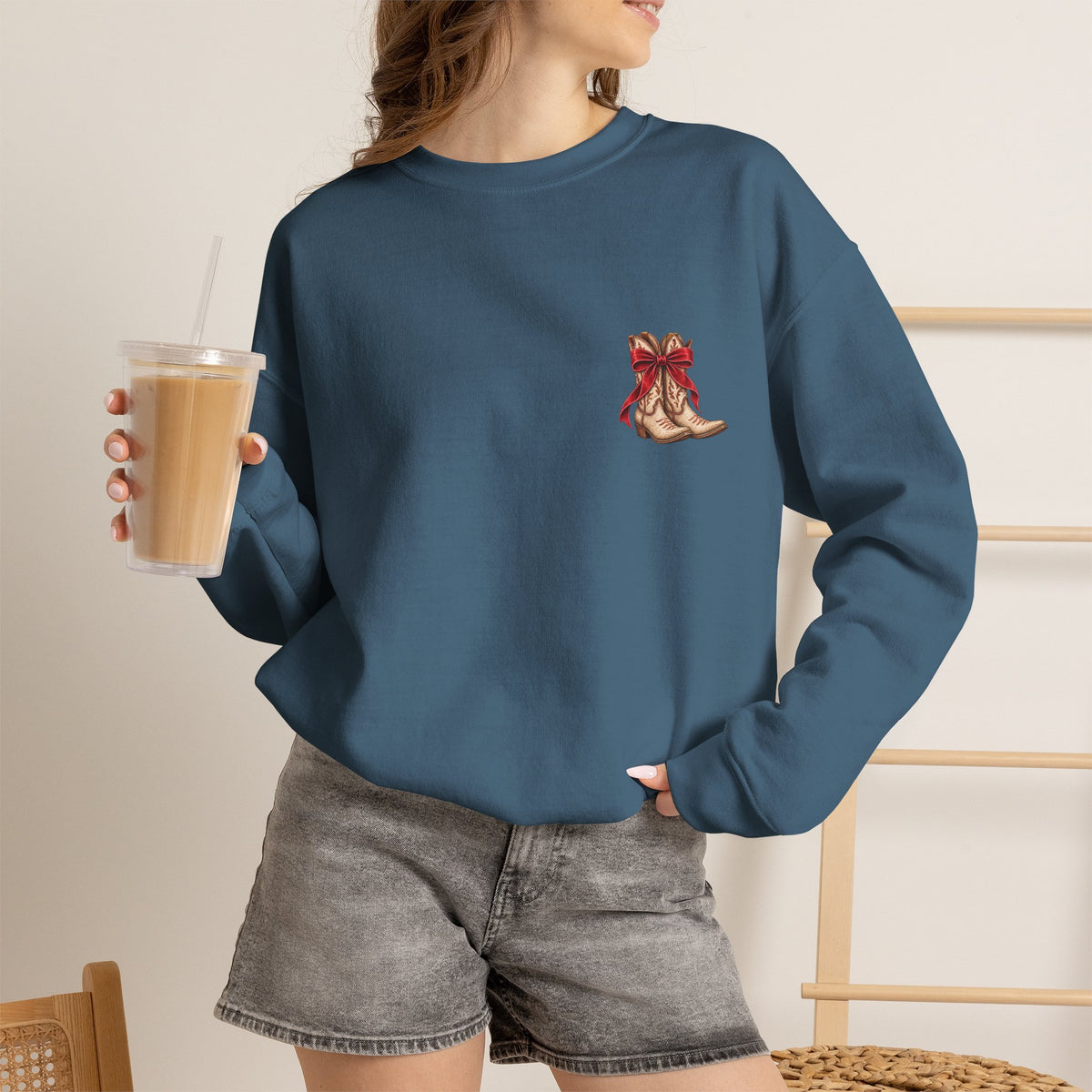 Western Christmas Sweatshirt | December 25th Cowboy Boots Crewneck