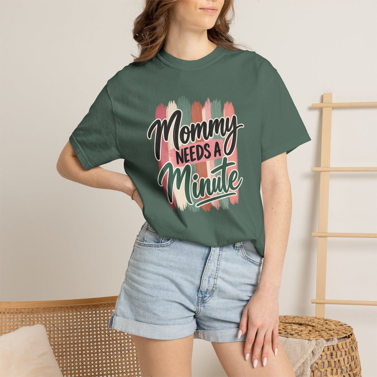 Mommy Needs a Minute T-Shirt | Comfort Colors Mom Shirt | Funny Mom Graphic Tee