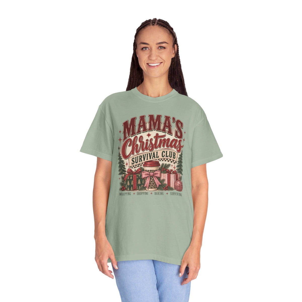 Mama's Christmas Survival Club | Vintage Christmas Graphic Tee