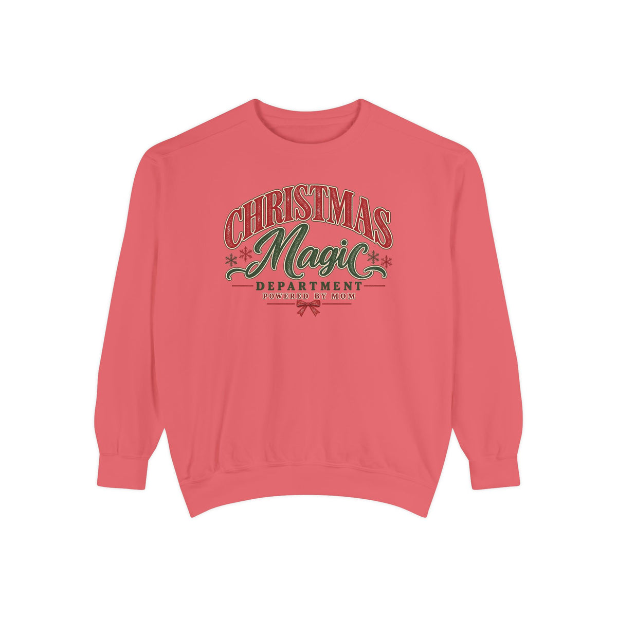 Christmas Magic Department Sweatshirt | Comfort Colors Christmas Crewneck | Mom Christmas Sweatshirt