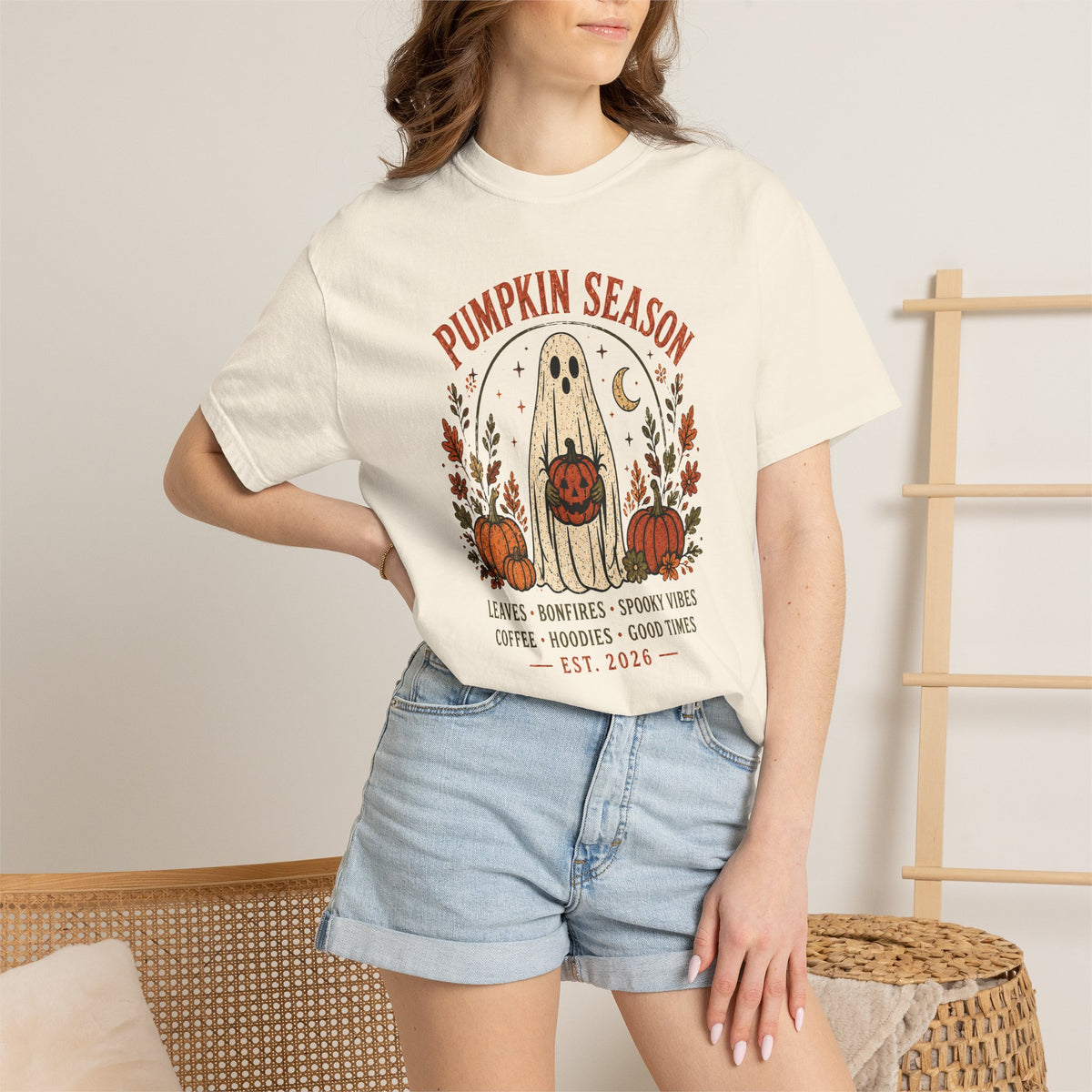 Pumpkin Season Vintage Halloween Tee/ Comfort Colors Fall Graphic Shirt