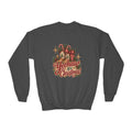 Yeehaw It's Christmas Youth Sweatshirt | Vintage Western Christmas Cowboy Boots Crewneck