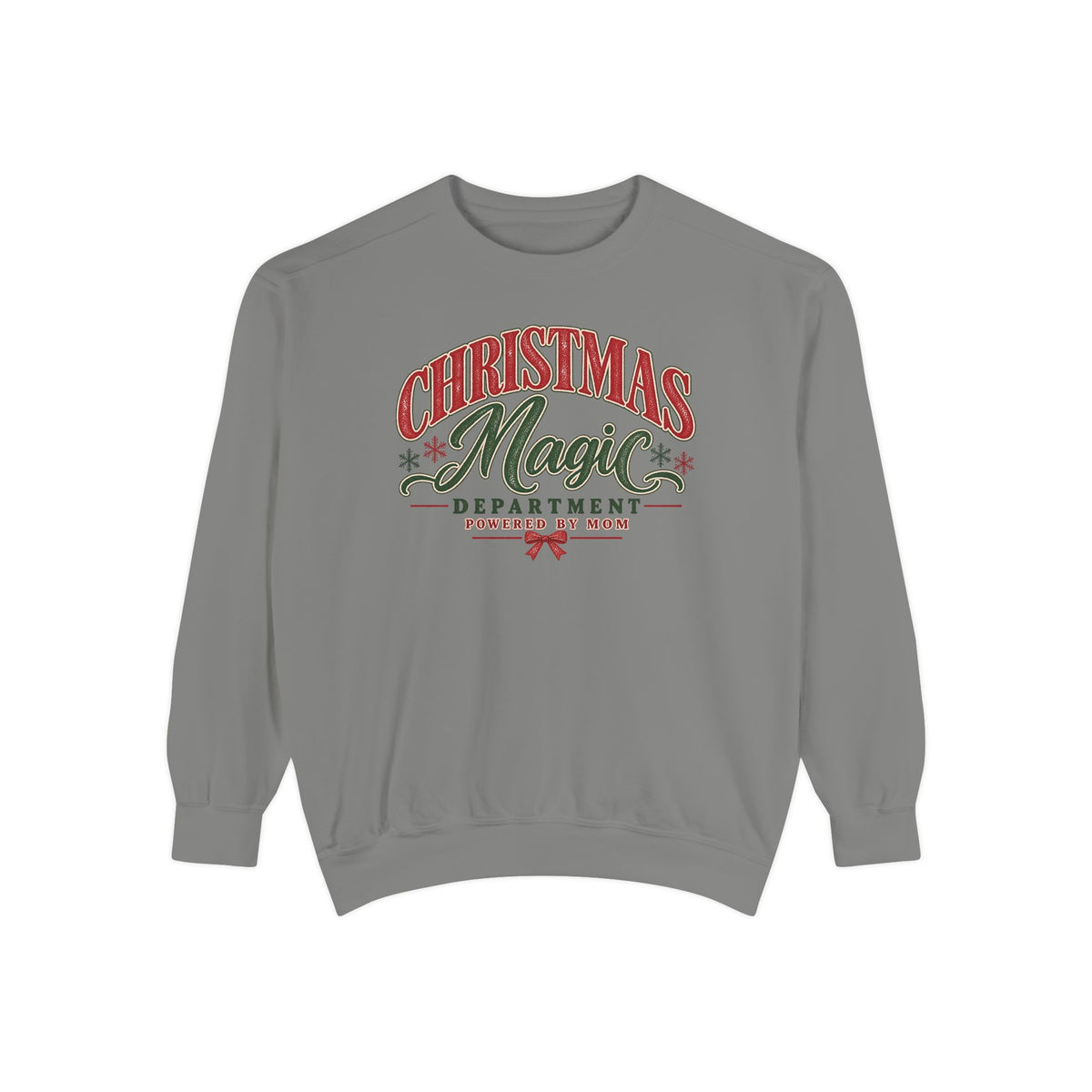 Christmas Magic Department Sweatshirt | Comfort Colors Christmas Crewneck | Mom Christmas Sweatshirt