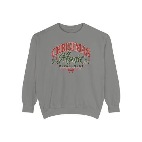 Christmas Magic Department Sweatshirt | Comfort Colors Christmas Crewneck | Mom Christmas Sweatshirt
