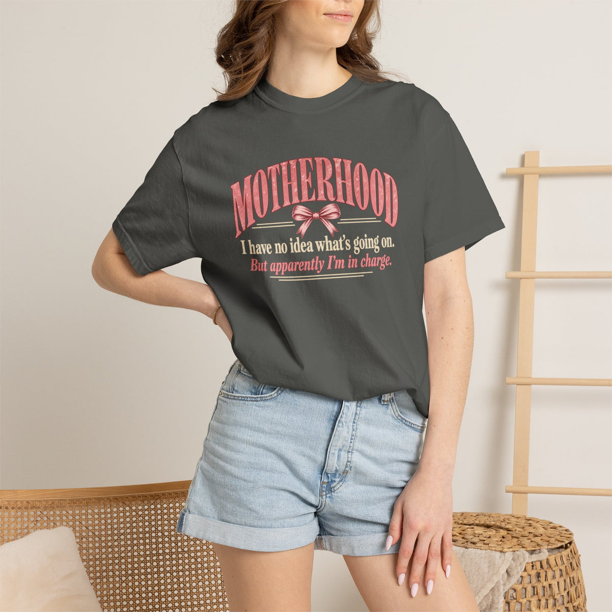 Motherhood T-Shirt | Funny Mom Comfort Colors Tee | Vintage Mom Shirt