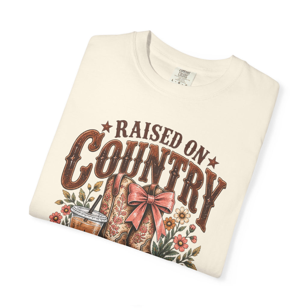 Raised on Country & Caffeine T-Shirt | Western Comfort Colors Tee