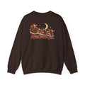 Western Christmas Sweatshirt | Santa Sleigh & Longhorns Crewneck